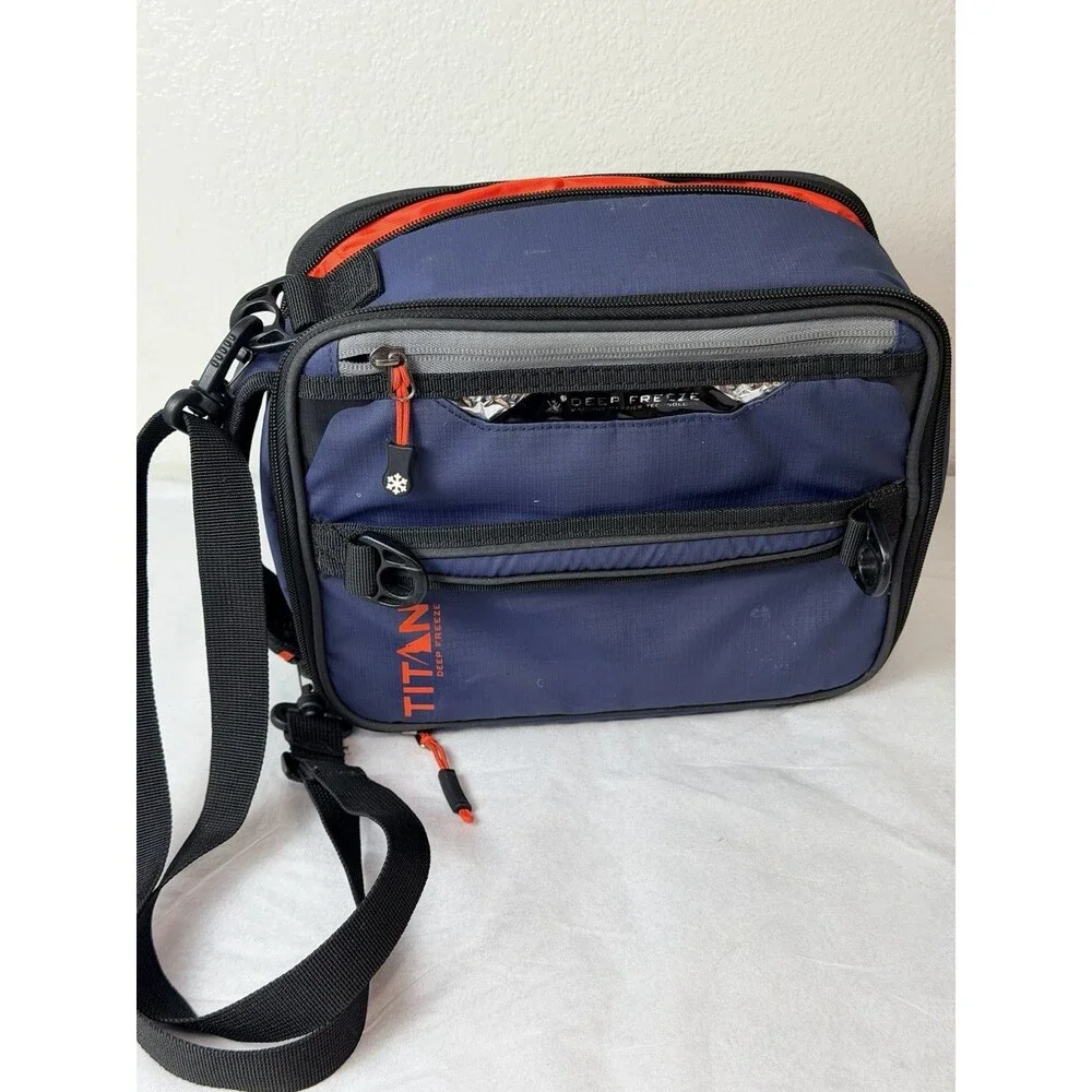 Arctic Zone Titan Deep Freeze Expandable Lunch Box Blue Preowned WITH Ice Walls